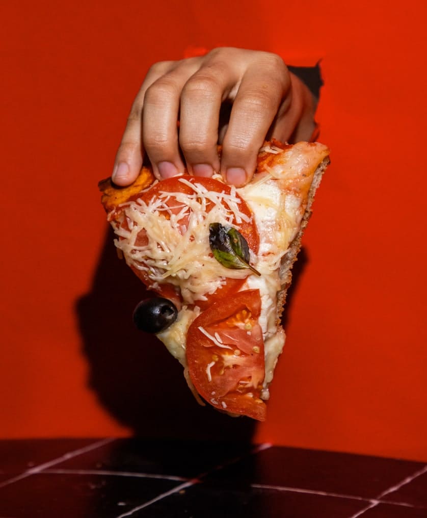 Fotografía pizza sabrozzi cancun, México